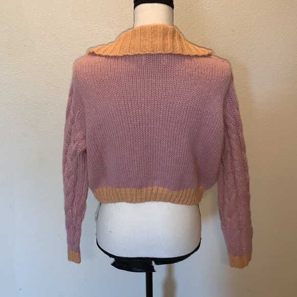 NWT Lush Bradie Crop Cable Knit Cardigan Sweater - Picture 6 of 8